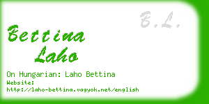 bettina laho business card